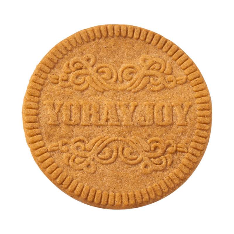 Okrągłe, chrupiące ciasteczka karmelowe